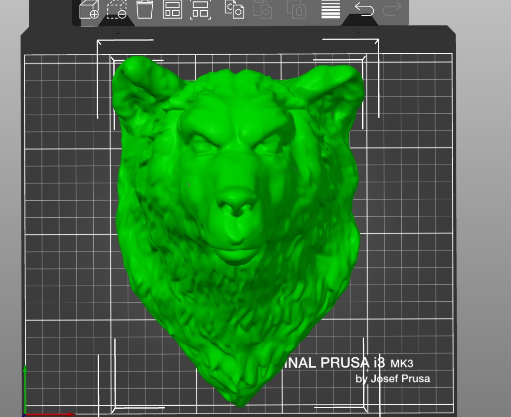 bear bust for wall — miniatura 2