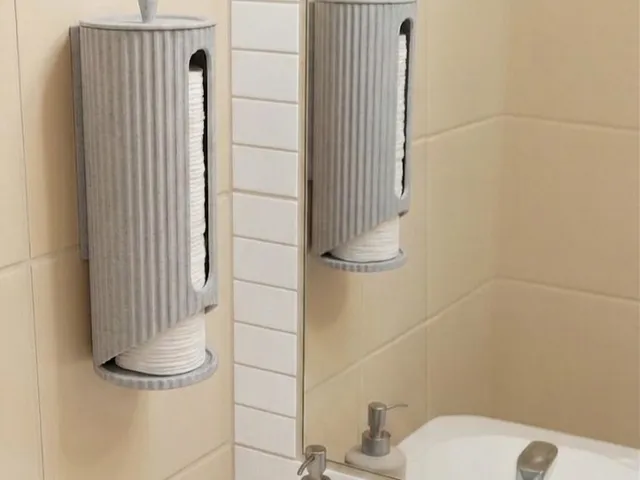 [NEW] Textured Bathroom Wall Organizer - Cotton Pad Dispenser