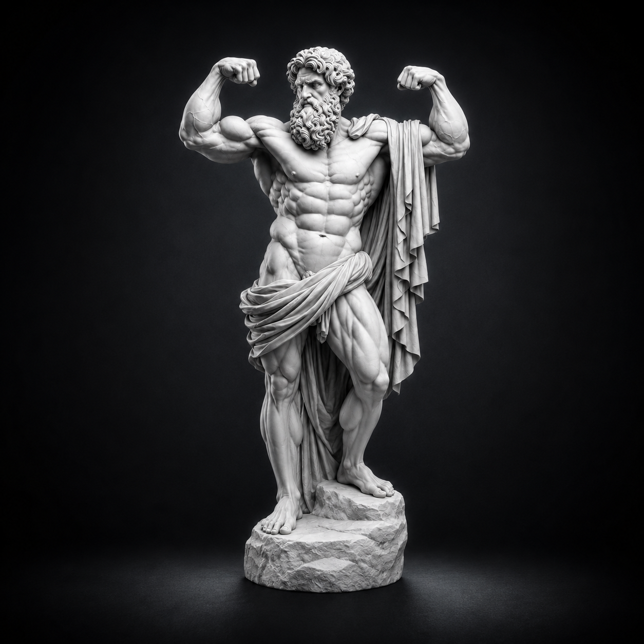 Zeus The Mighty STL | Greek God Bodybuilder Statue | Ancient Mythology 3D Print Model