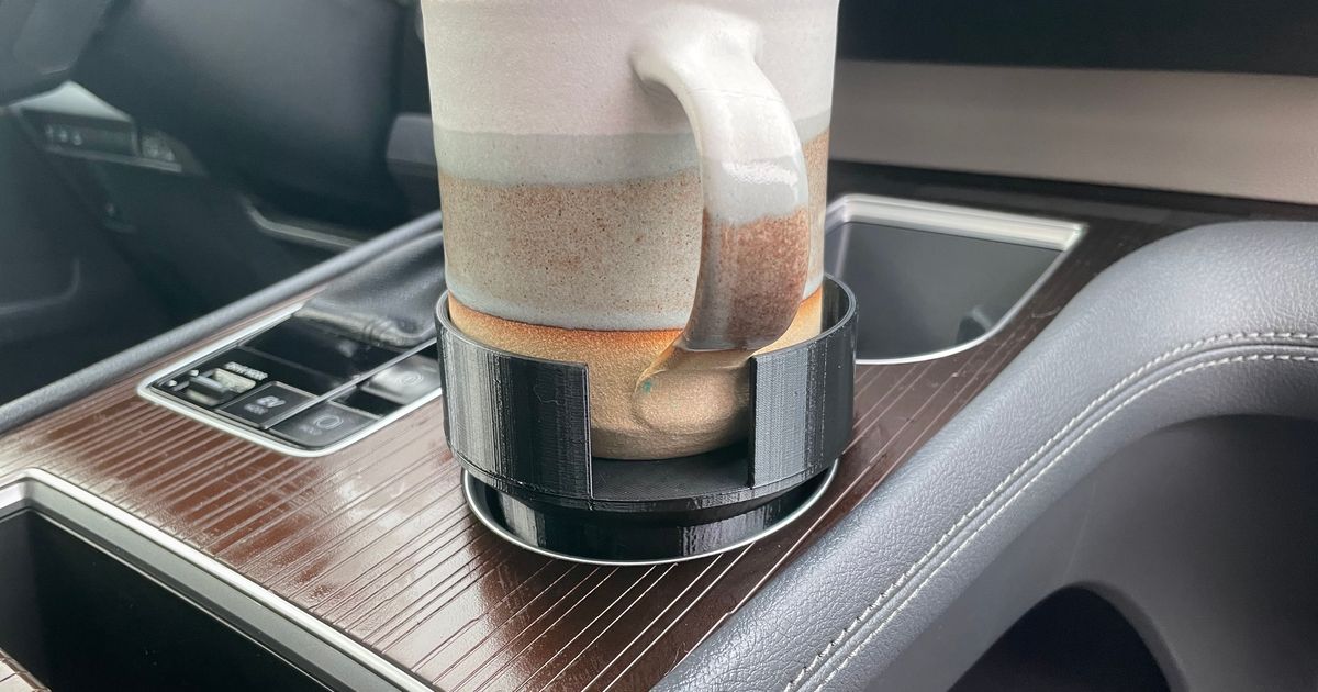 Coffee Mug Adapter for Car Cup Holder by Bert Download free STL model