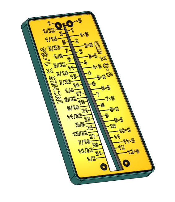 Drill Bit Gauge/Sizer - Inch and Metric by kaje | Download free STL ...