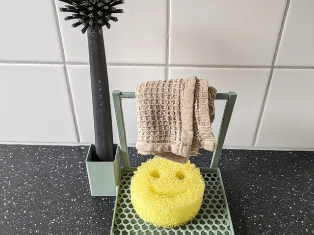 Dish cloth, brush and sponge holder