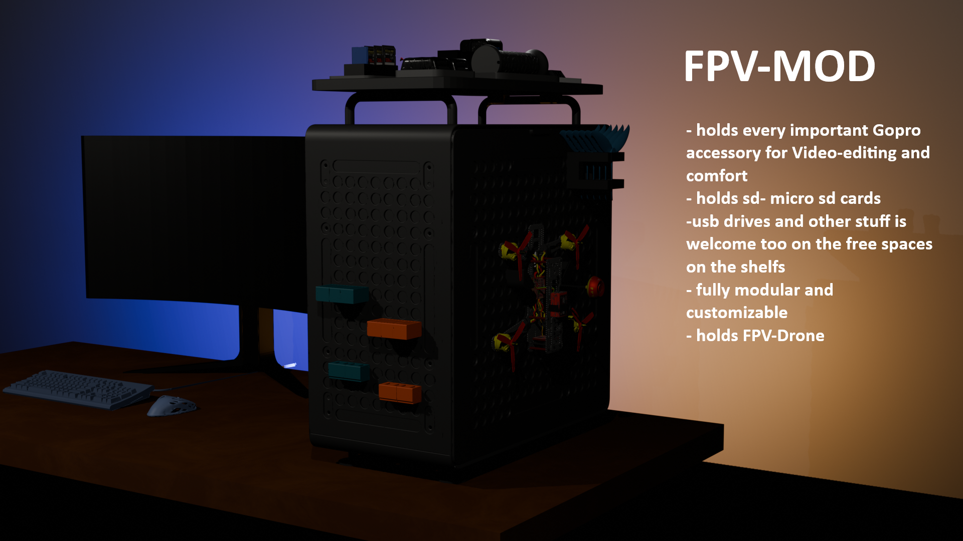 FPV-SHELF FOR COOLER MASTER Qube 540