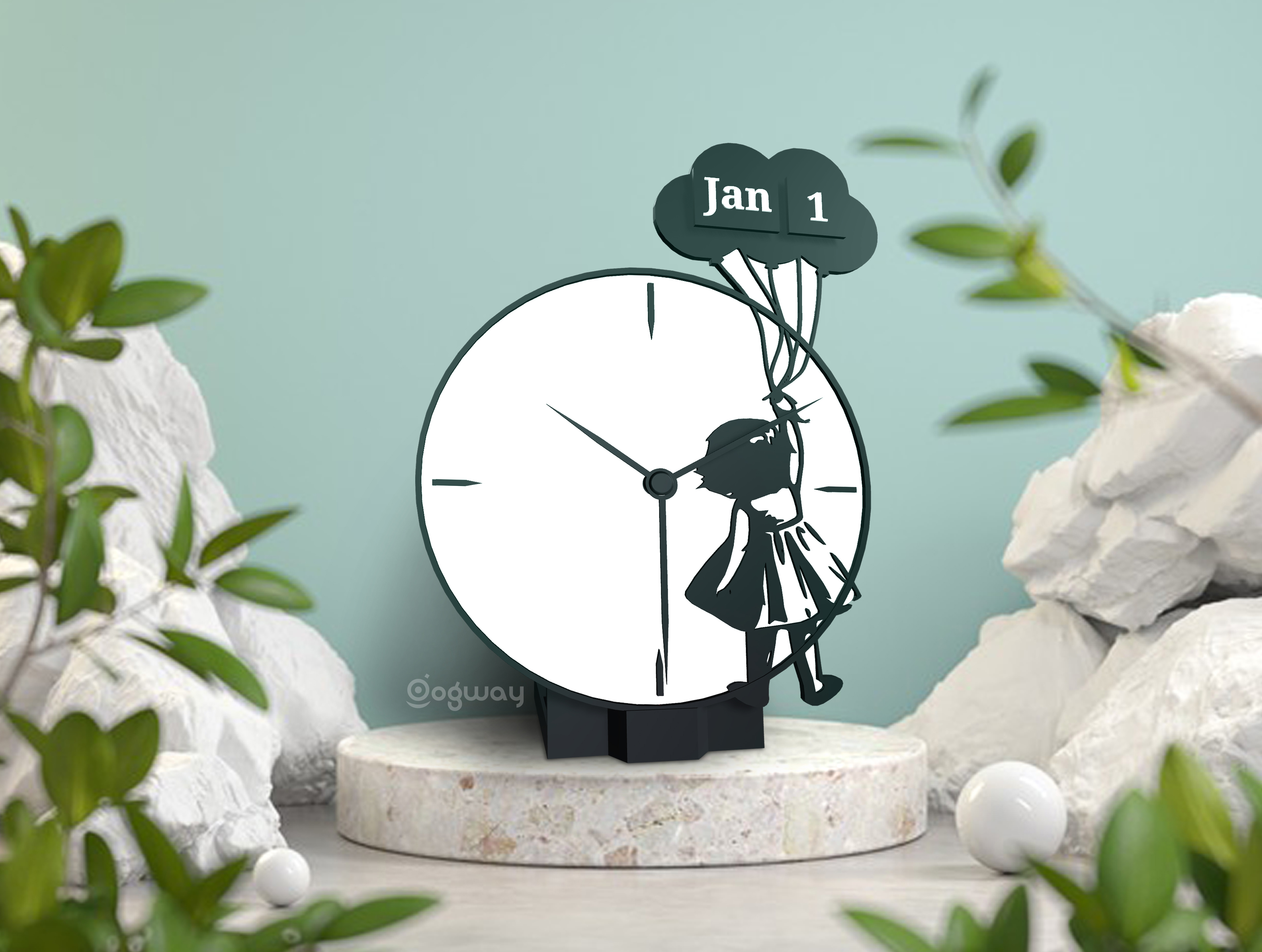 Girl Desk Clock