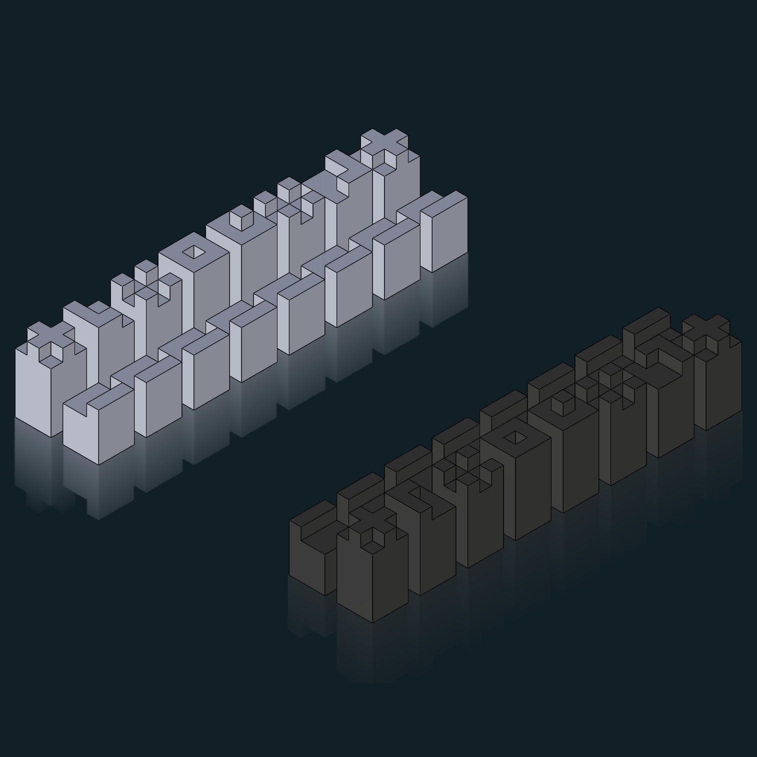 Chess Set - Brutalist Literal Design V1