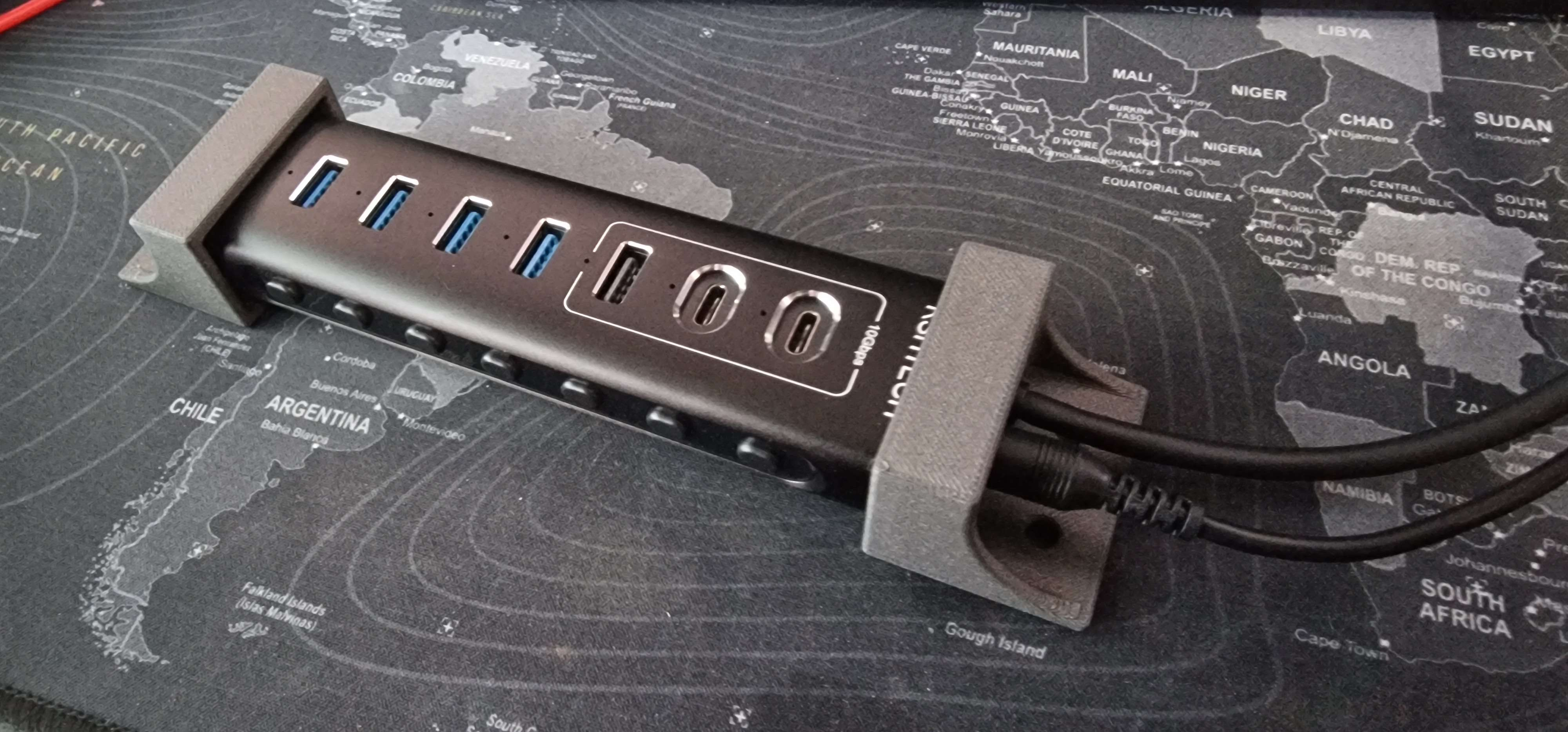 RSHTECH Powered USB 3.1/3.2 Hub Wall/Desk Mount