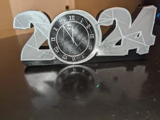 2024 New Years Decor with faux clock