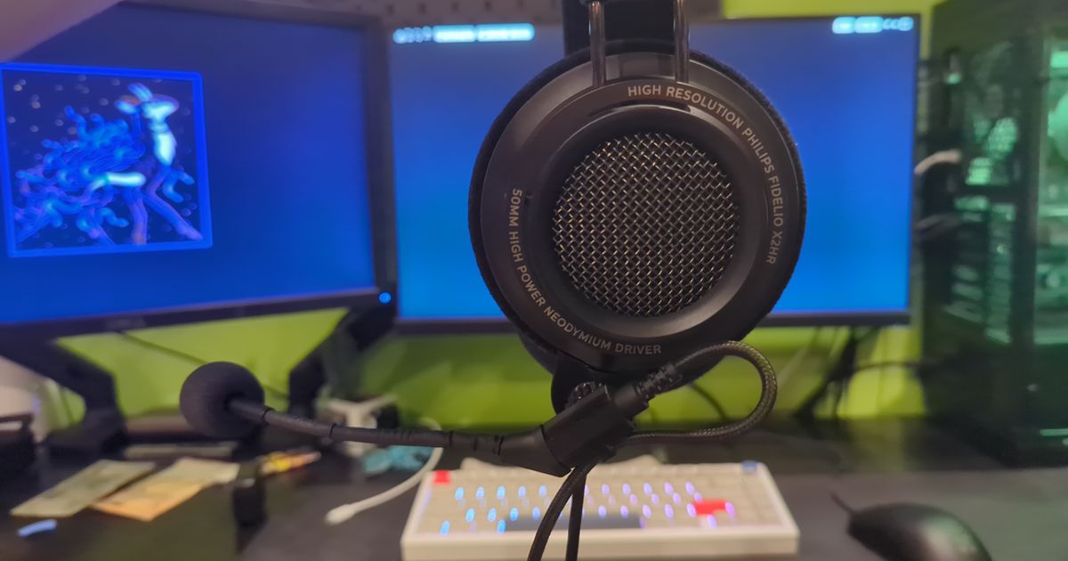Phillips Fidelio X2HR Microphone mount by Nikoraasu Download