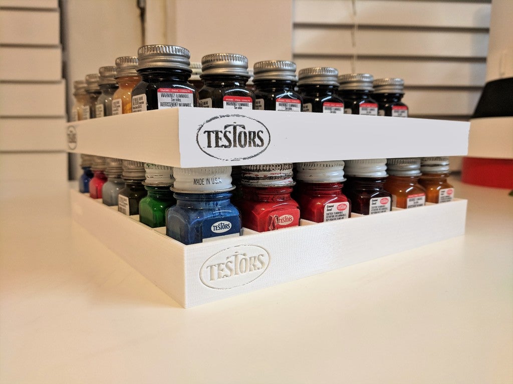 Testors Bottle Paint and Brush Tray Holder 6x6 and 6x5