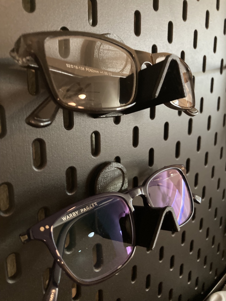 Glasses and sunglasses holder for Ikea Skadis (No TClips) by