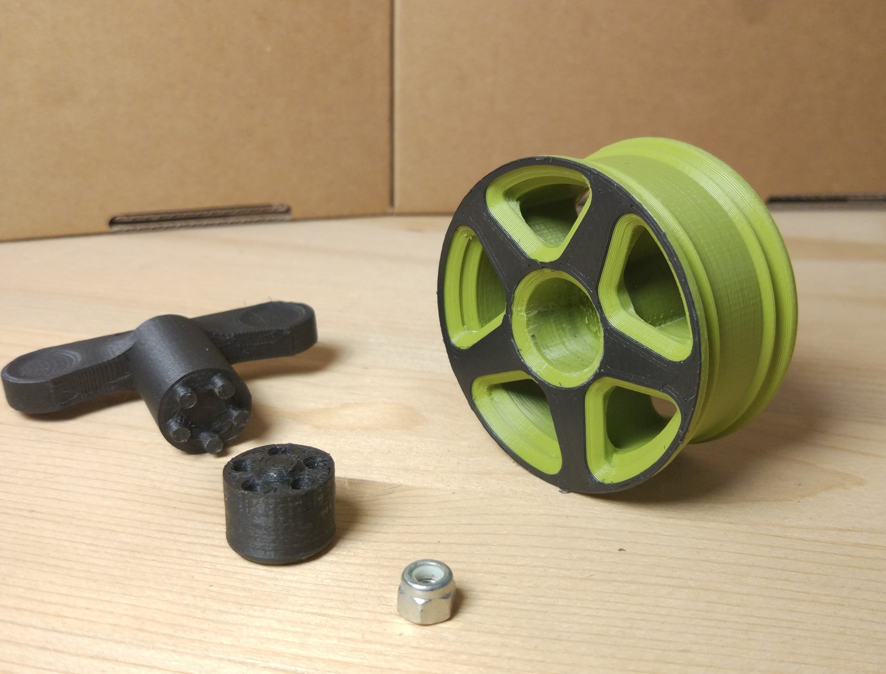 Five star rim with hub cover 1:10 Tamiya ex12 mm offset 4mm+ rc car