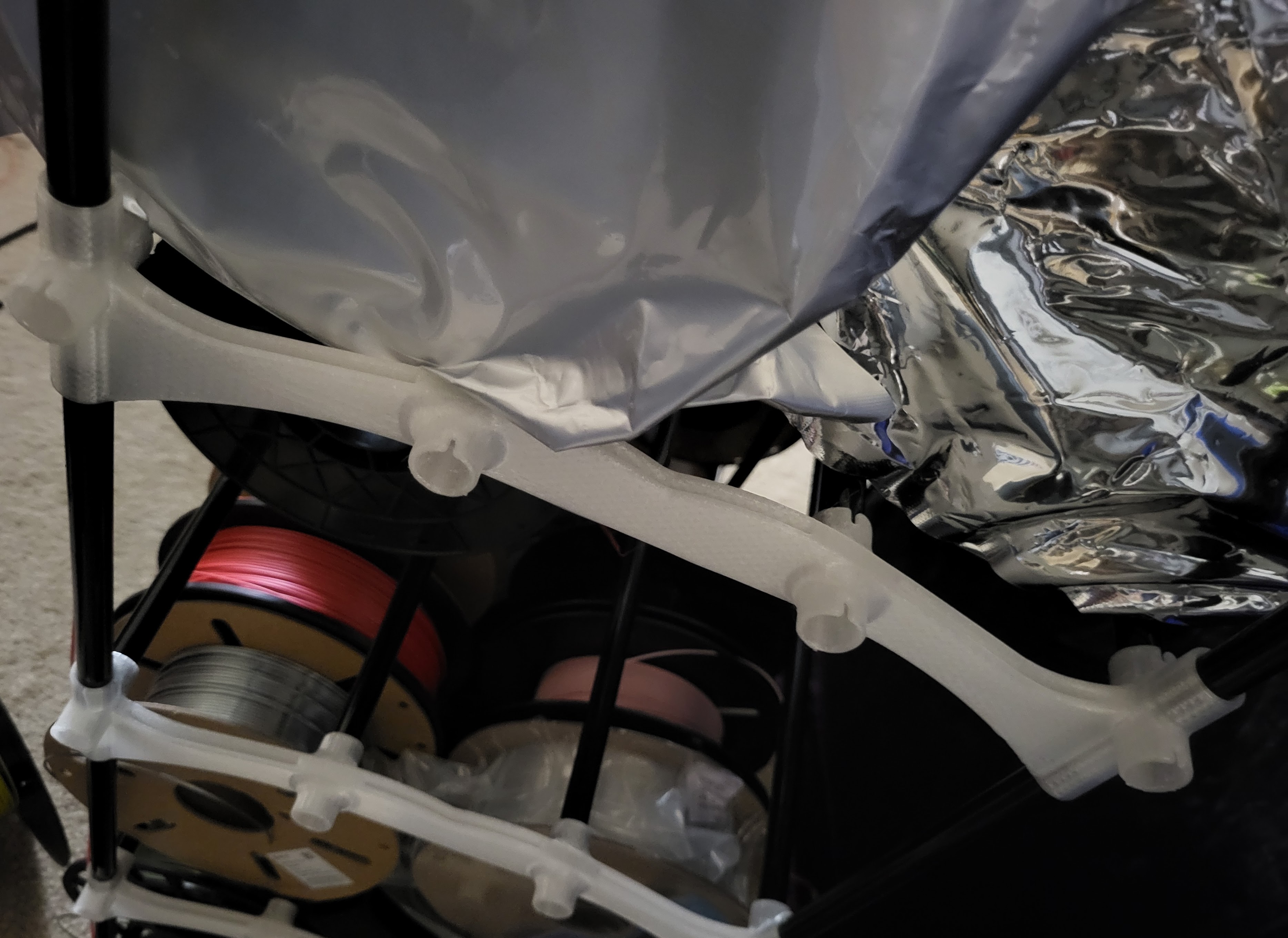 Shoe Rack Filament Storage Rework: Fits 2 Spools Fits 13mm Tube