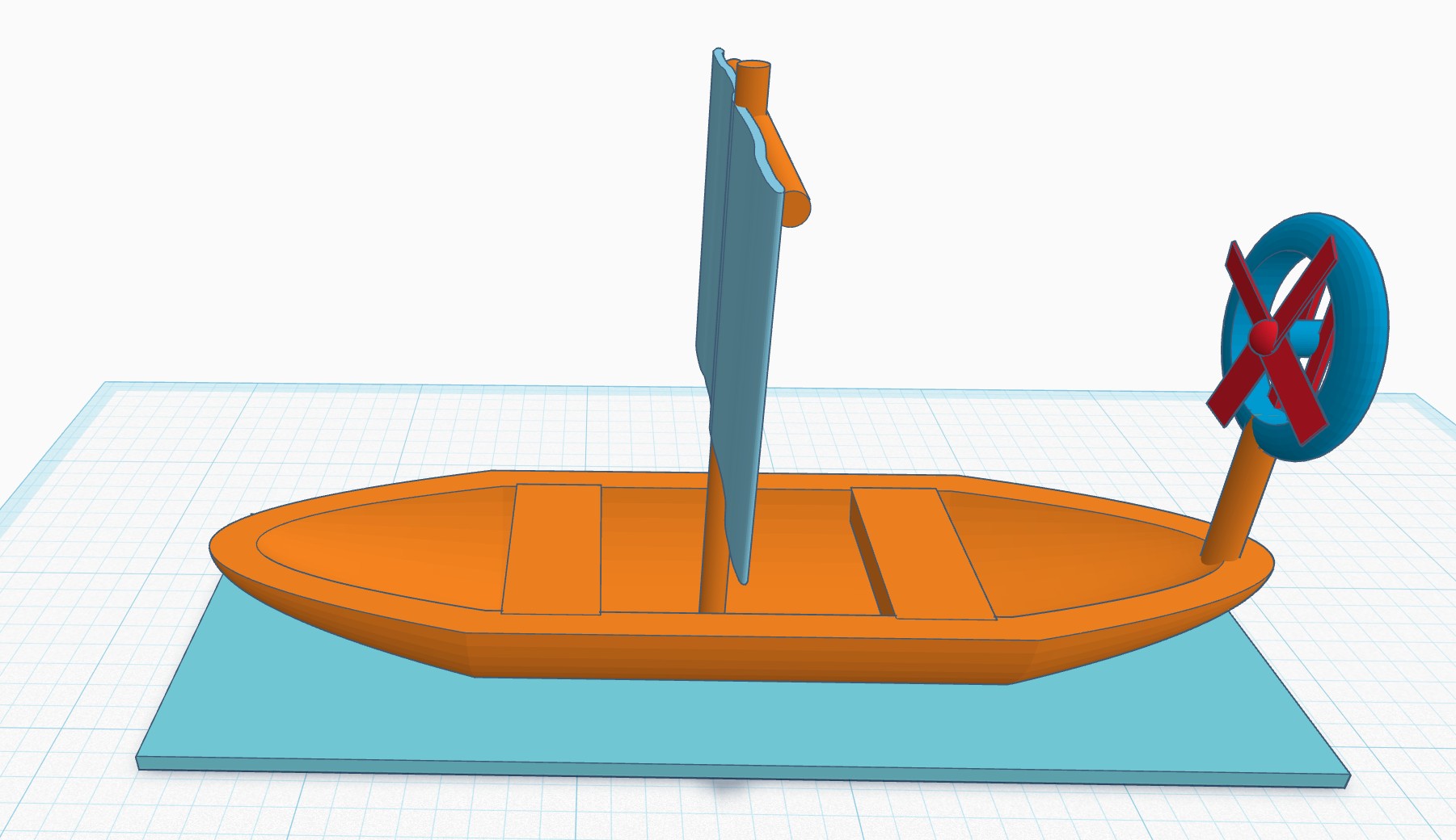 Sailboat with a Fan.