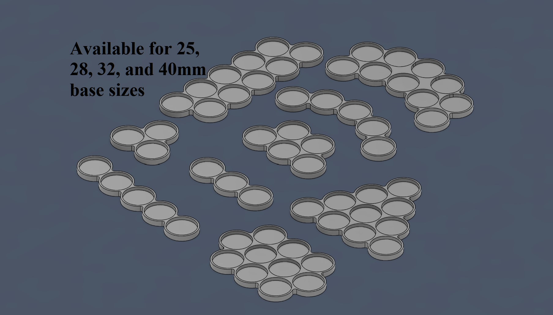 40k Movement Tray Collection 25/28/32/40mm