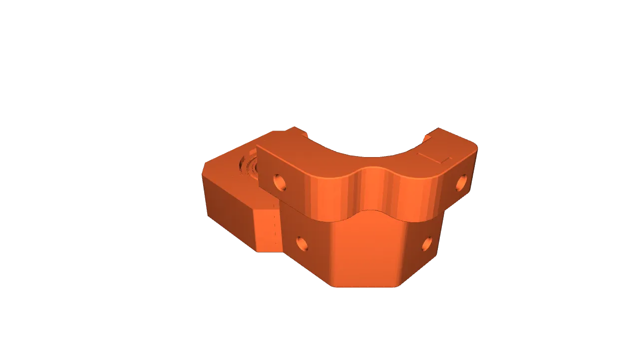 Creality K1 Z Axis Front Bottom Rod Mounts CAD by Henlor