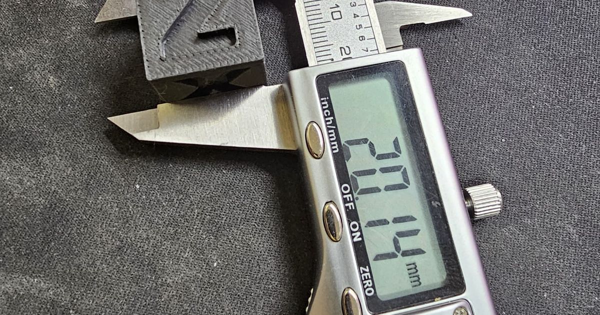 20mm & 40mm Calibration Cube by RixRoyale Download free STL model