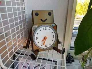 Robot desk clock