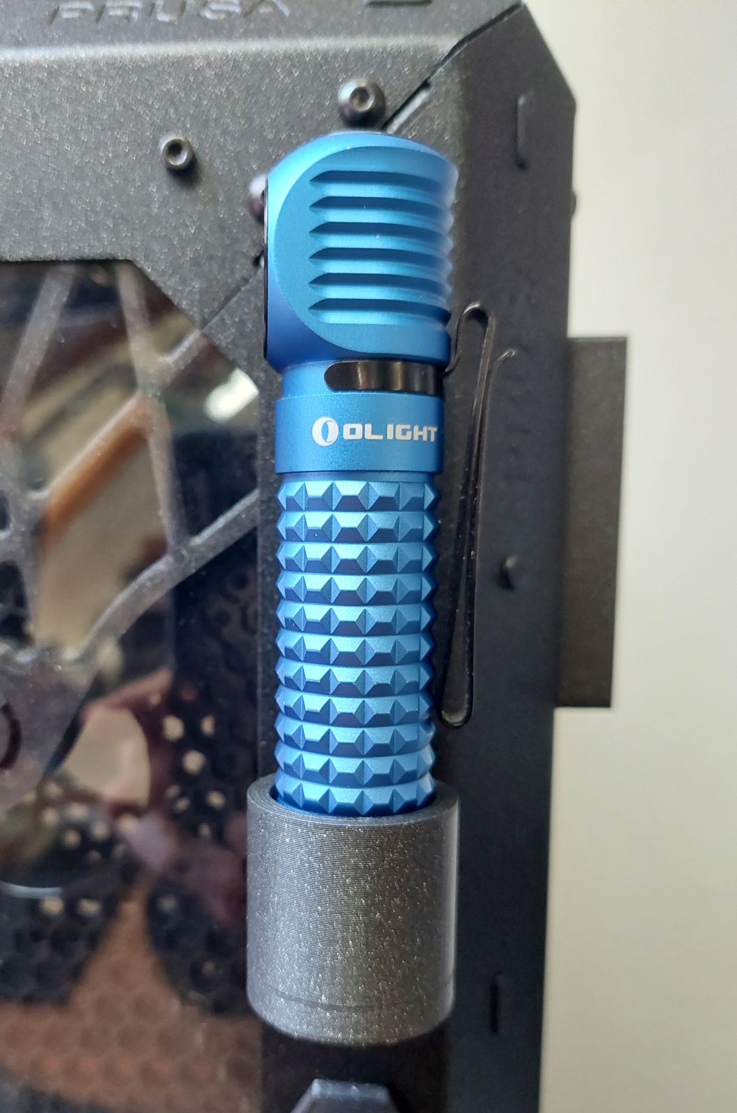 Simple pocket lamp holder for Original Prusa Enclosure - with charger!