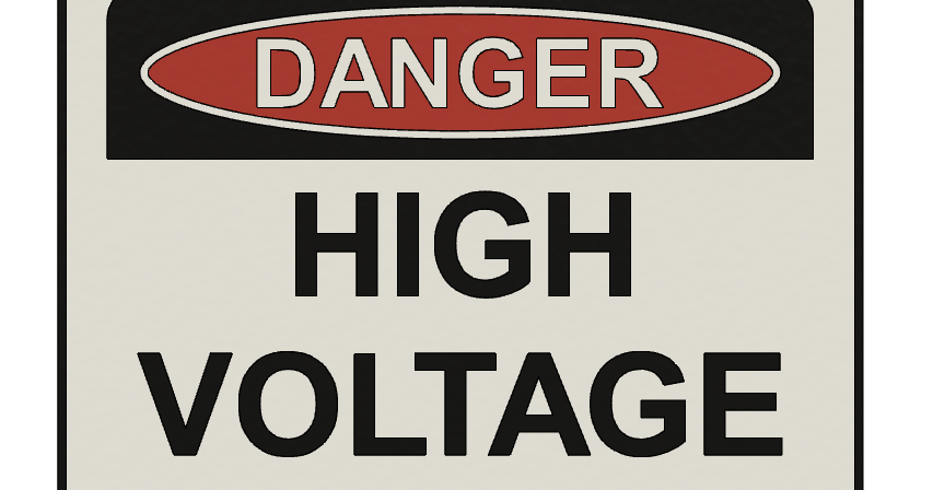 SIGN - HIGH VOLTAGE by T3D.tisk | Download free STL model | Printables.com
