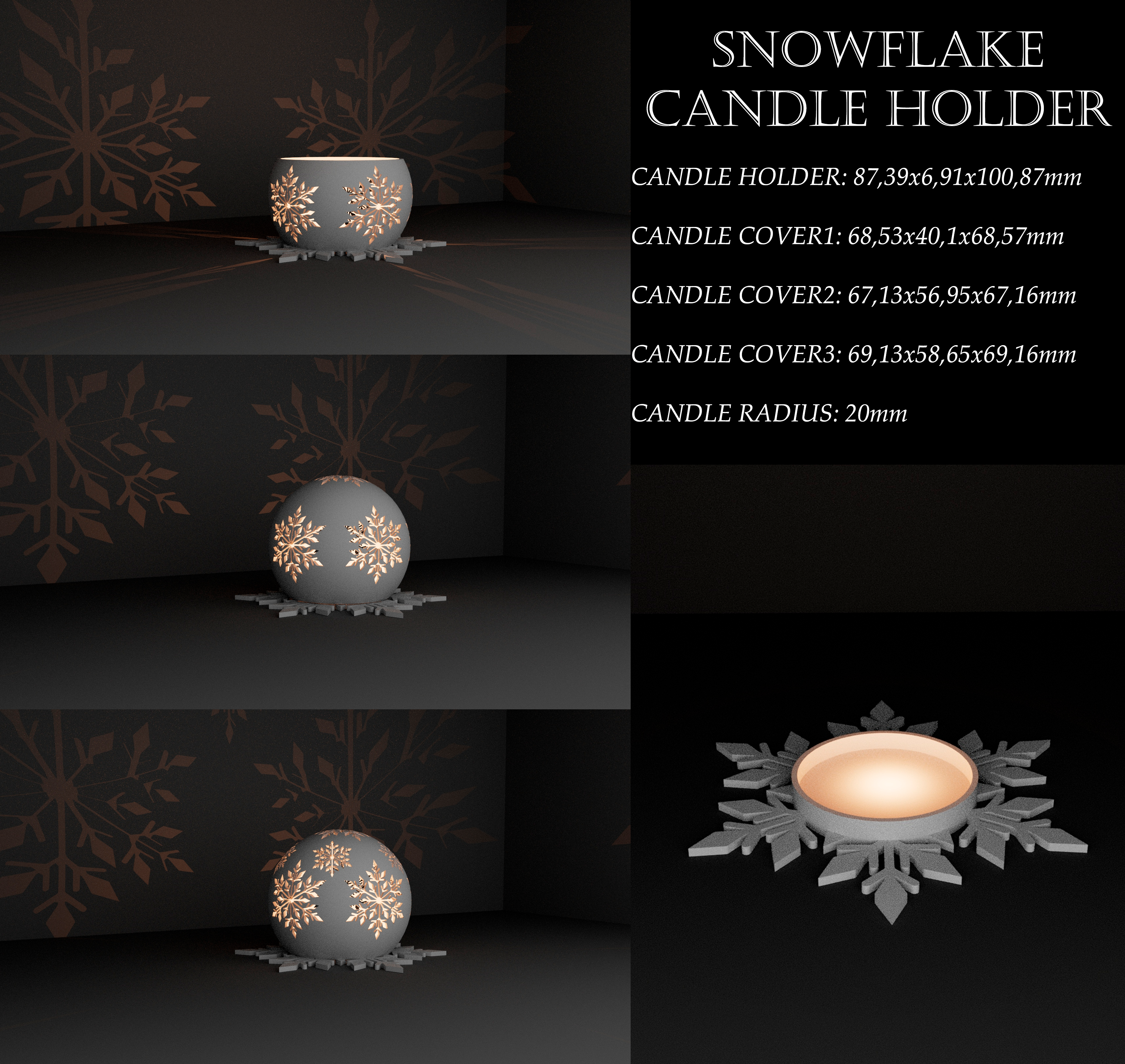SNOWFLAKE CANDLE HOLDER