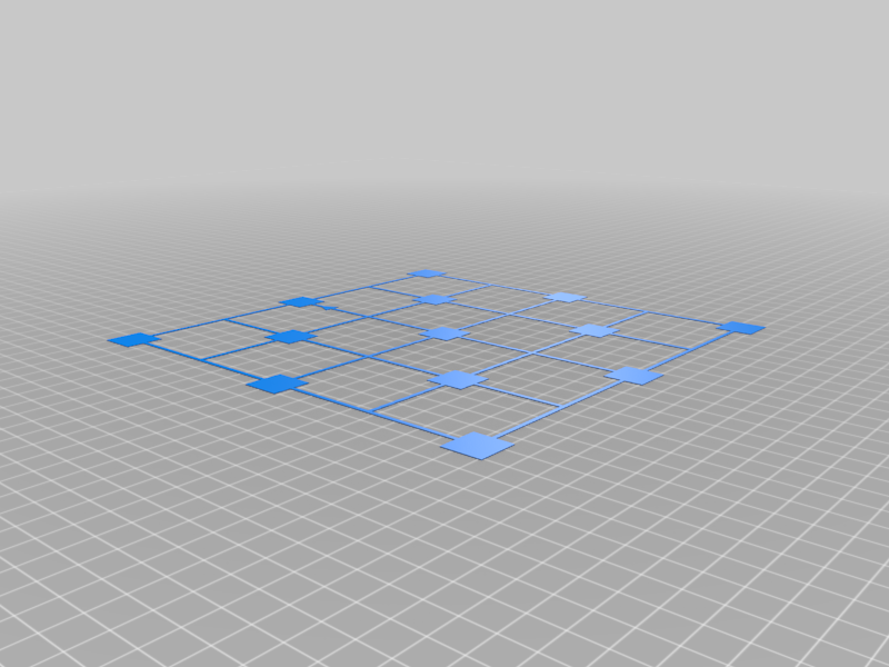 Bed Level Calibration Square Grid by wsreith Download free STL model