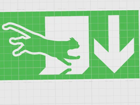 Cat Emergency Exit Sign v2