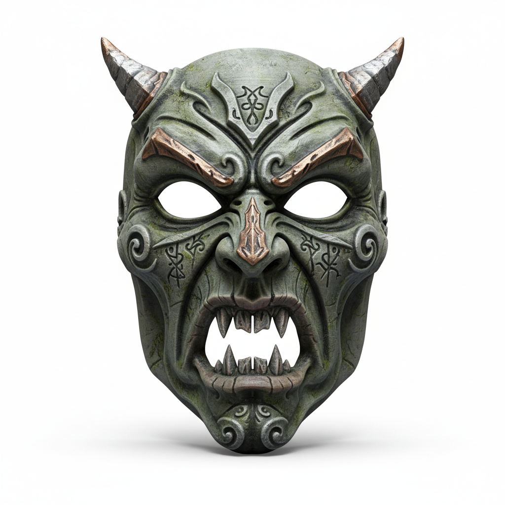 Cursed Stone Gargoyle, mask, cosplay, wearable, costume, face, helmet