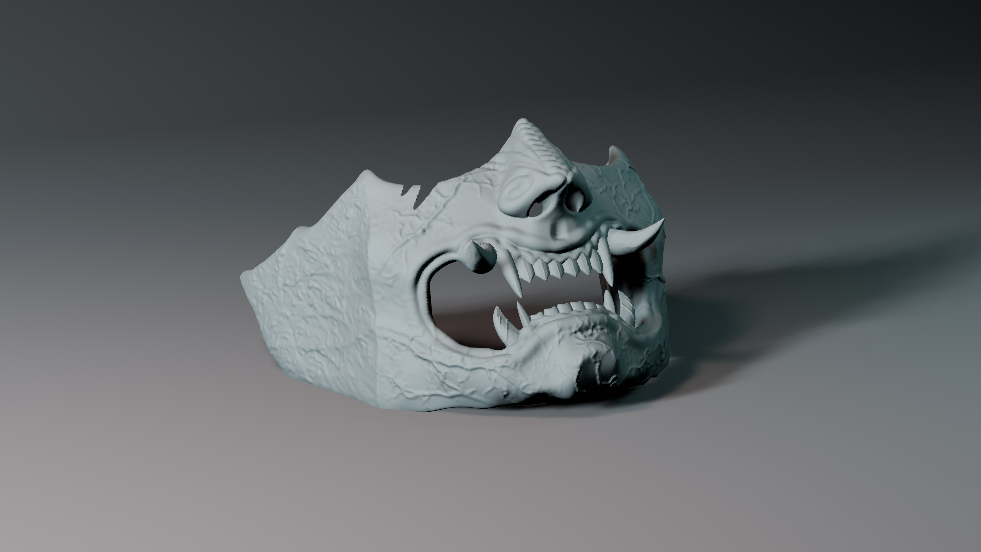 Miniatura 2 do modelo 3D Oni Mask Design No.05