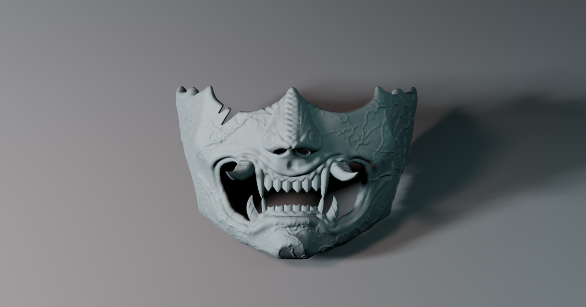 Oni Mask Design No.05 by Moe3D | Download free STL model | Printables.com