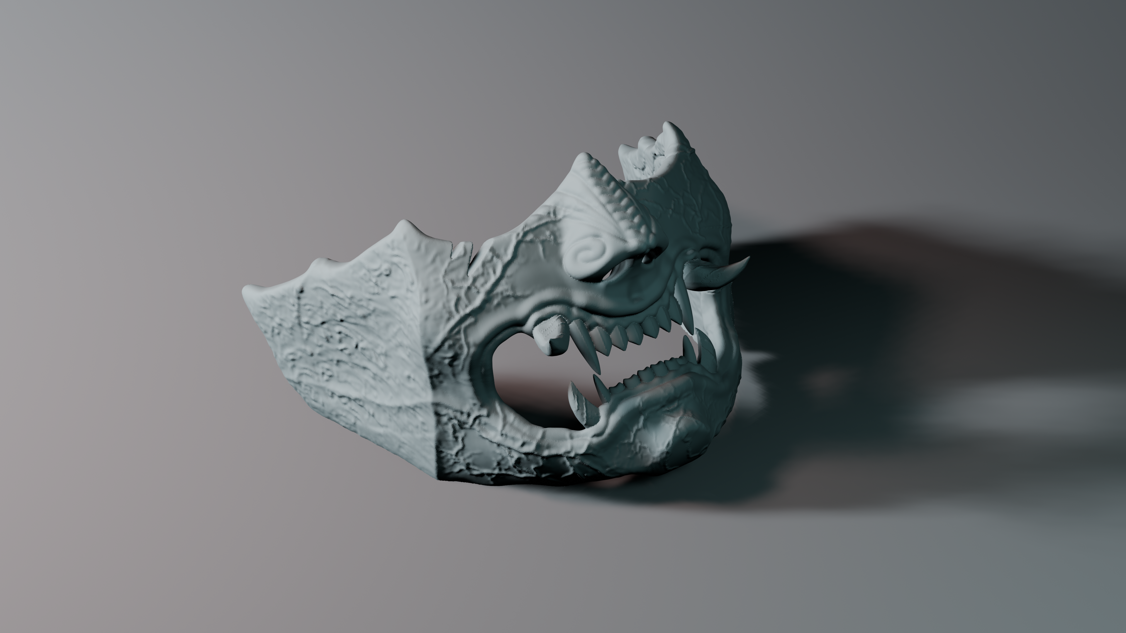 Miniatura 4 do modelo 3D Oni Mask Design No.05