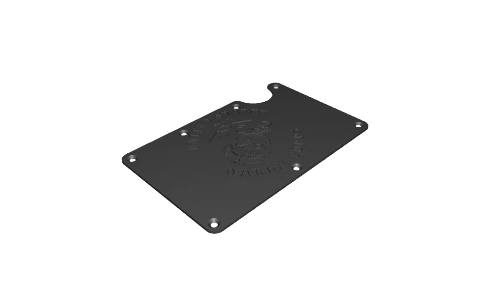 Ridge Wallet Plate - USMC by Lowery23 | Download free STL model ...