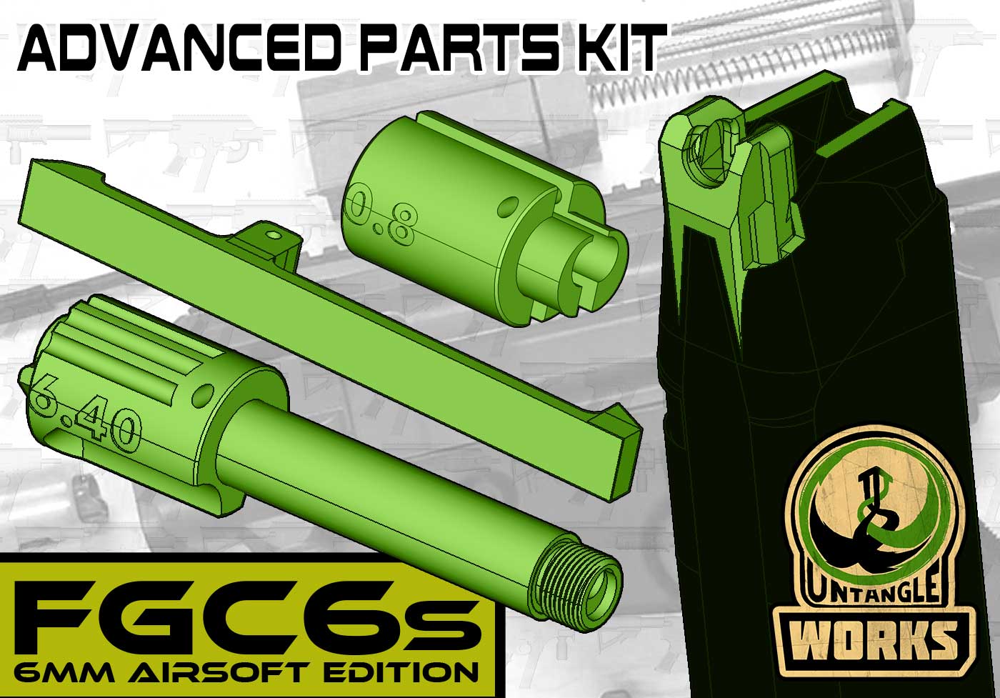 FGC-6S MKI/MKII airsoft springer Advanced Parts Kit for airsoft FGC-9 ...