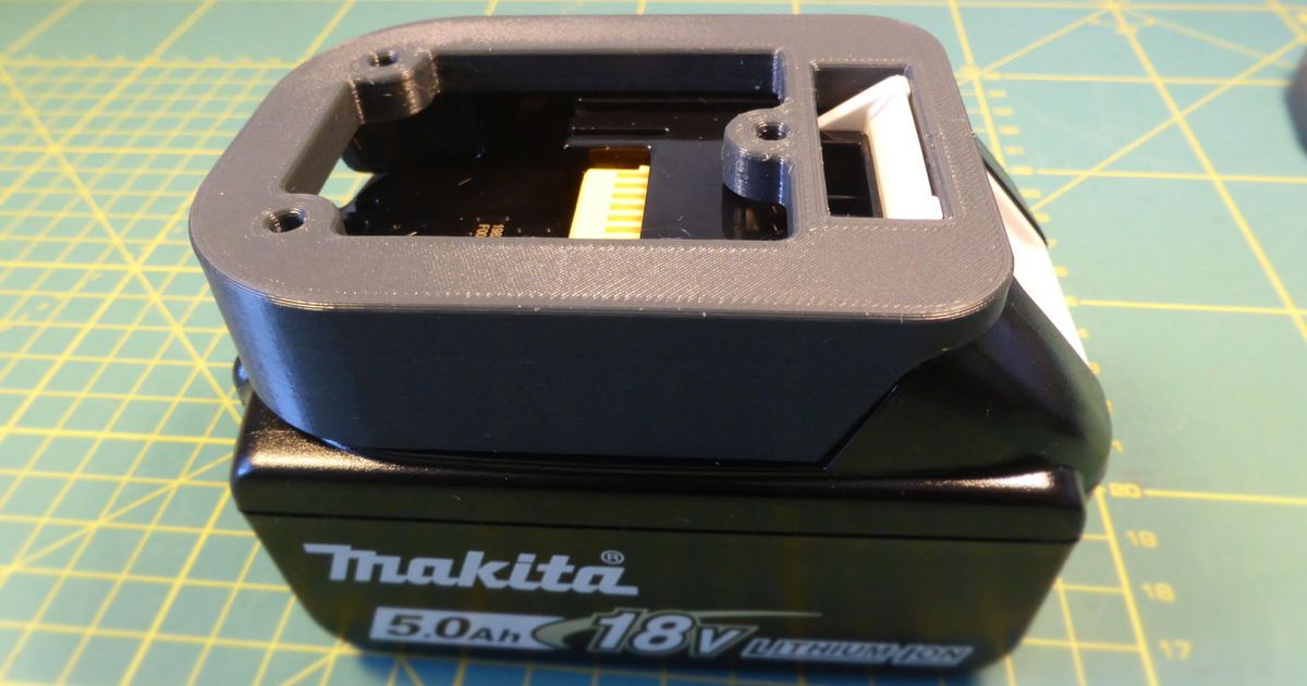 Makita Battery Wall Mount Holder by Area51 Download free STL model