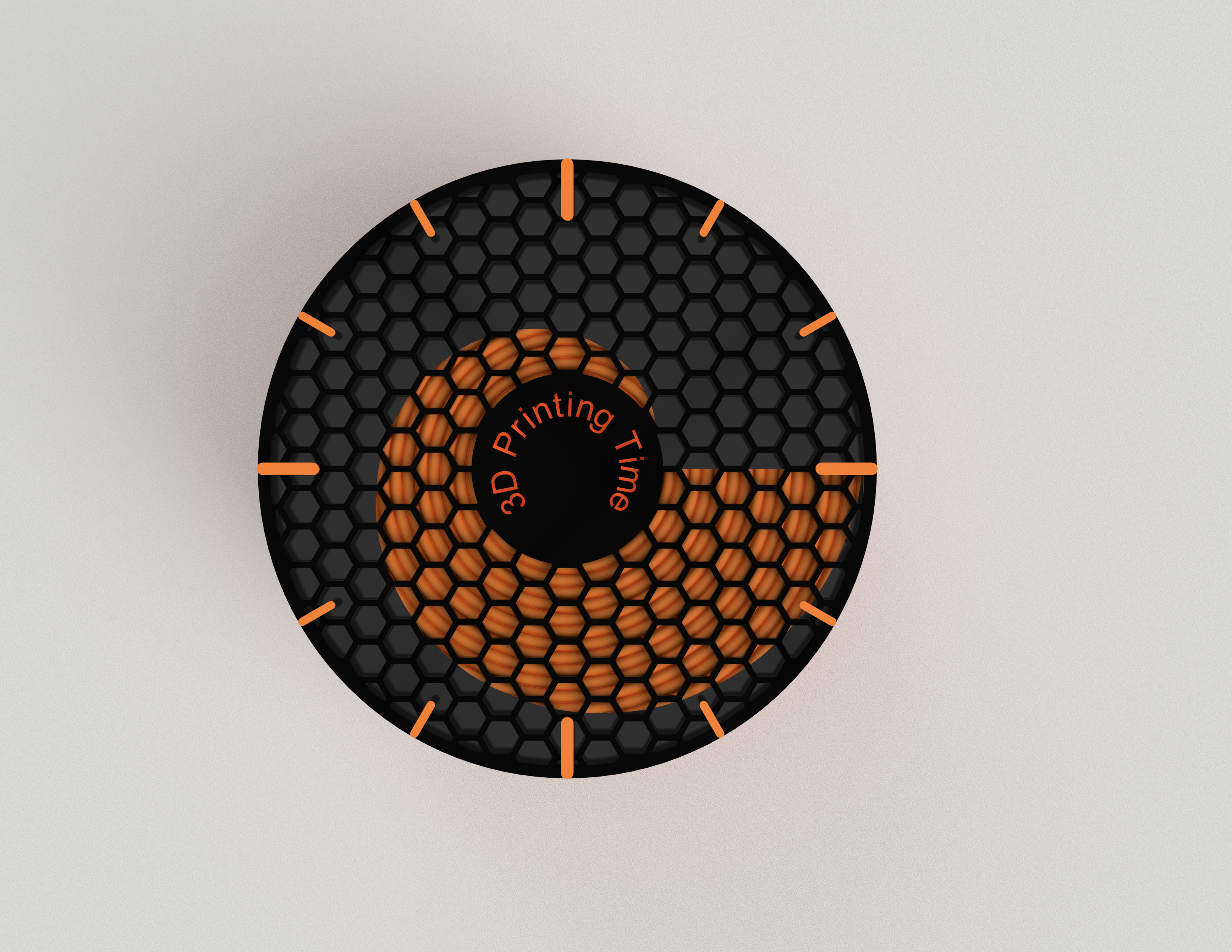 Miniatura 2 do modelo 3D Filament spool clock