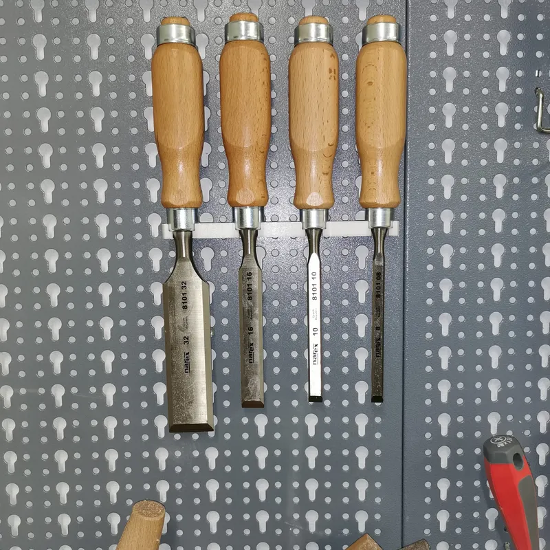 Pegboard holder for Narex chisels by andrewwillis, Download free STL model