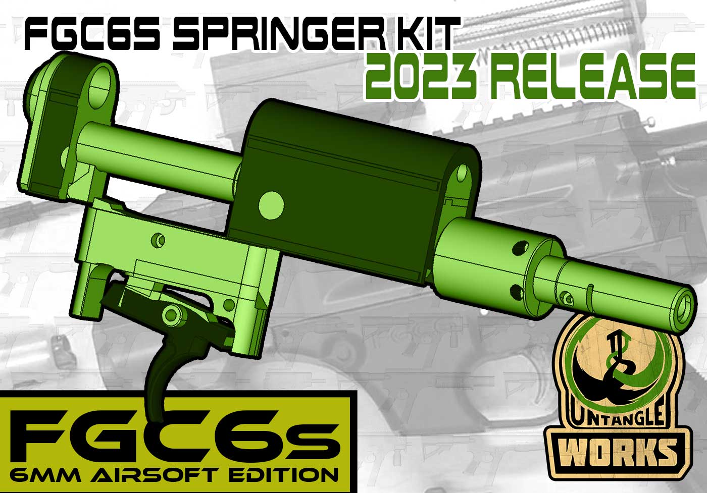 FGC6s airsoft springer kit for FGC-9 MK-I MK-II 2023 re-release package ...