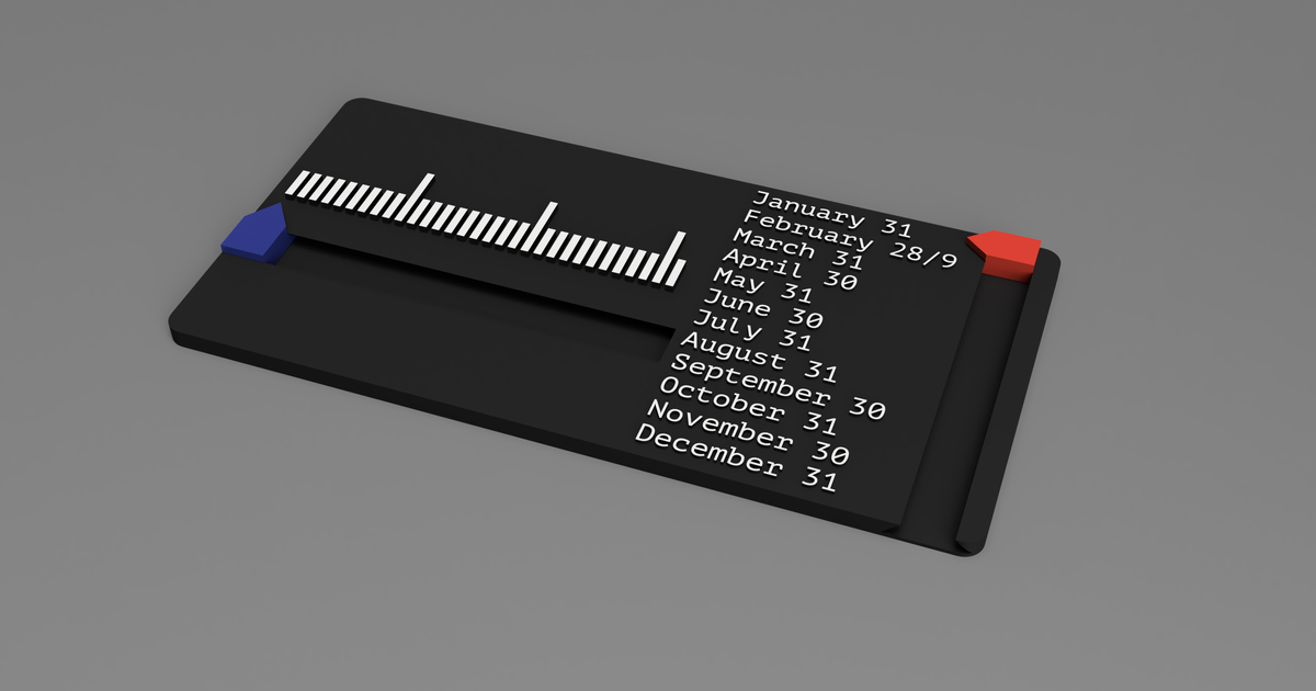 year-progress-calendar-by-jakub-lattenberg-download-free-stl-model