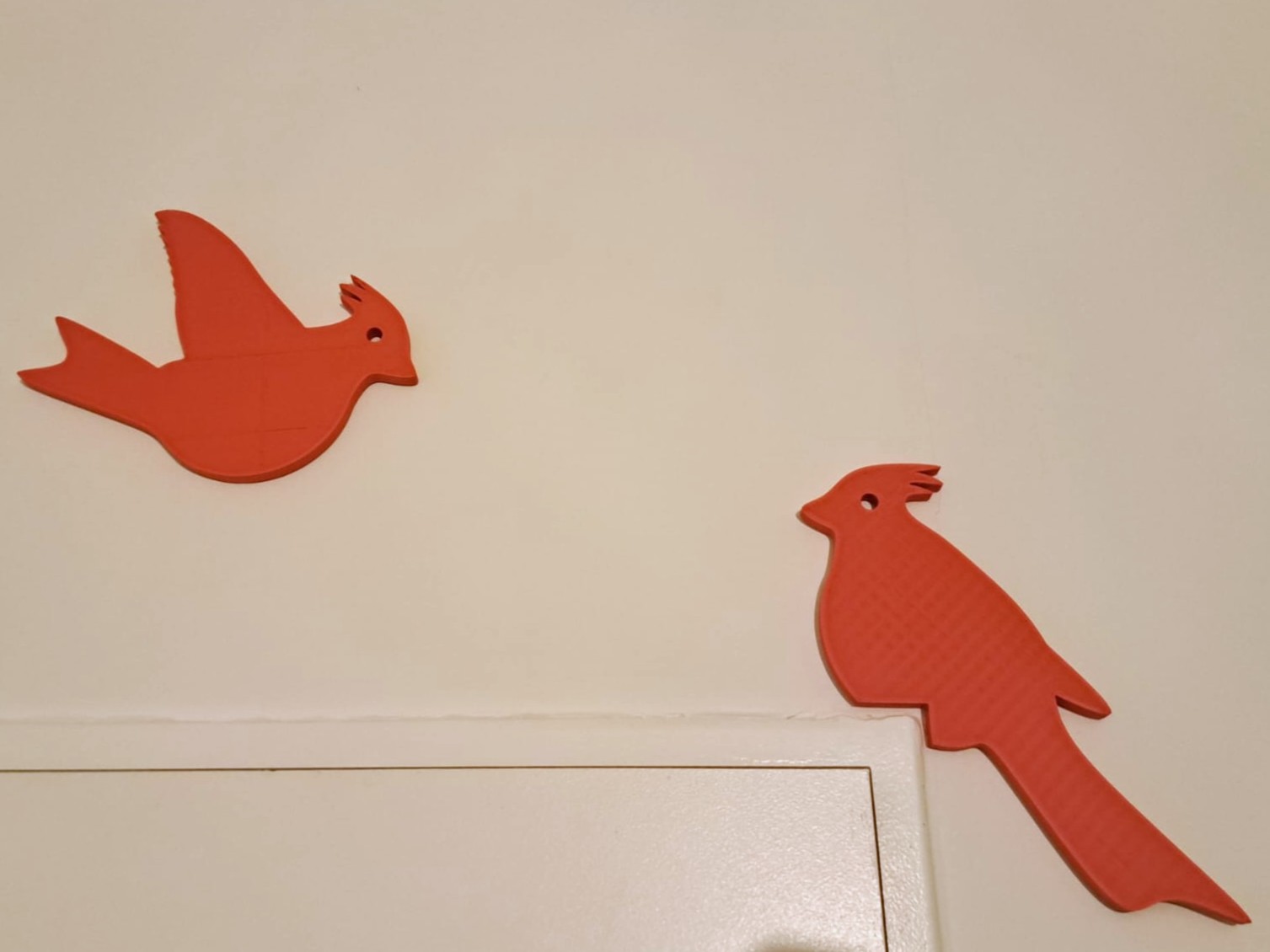Cardinal birds door decor