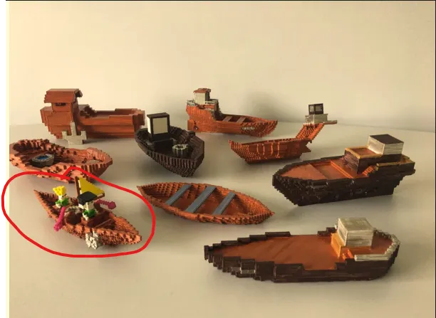 Minecraft fishing boat by A Human | Download free STL model ...