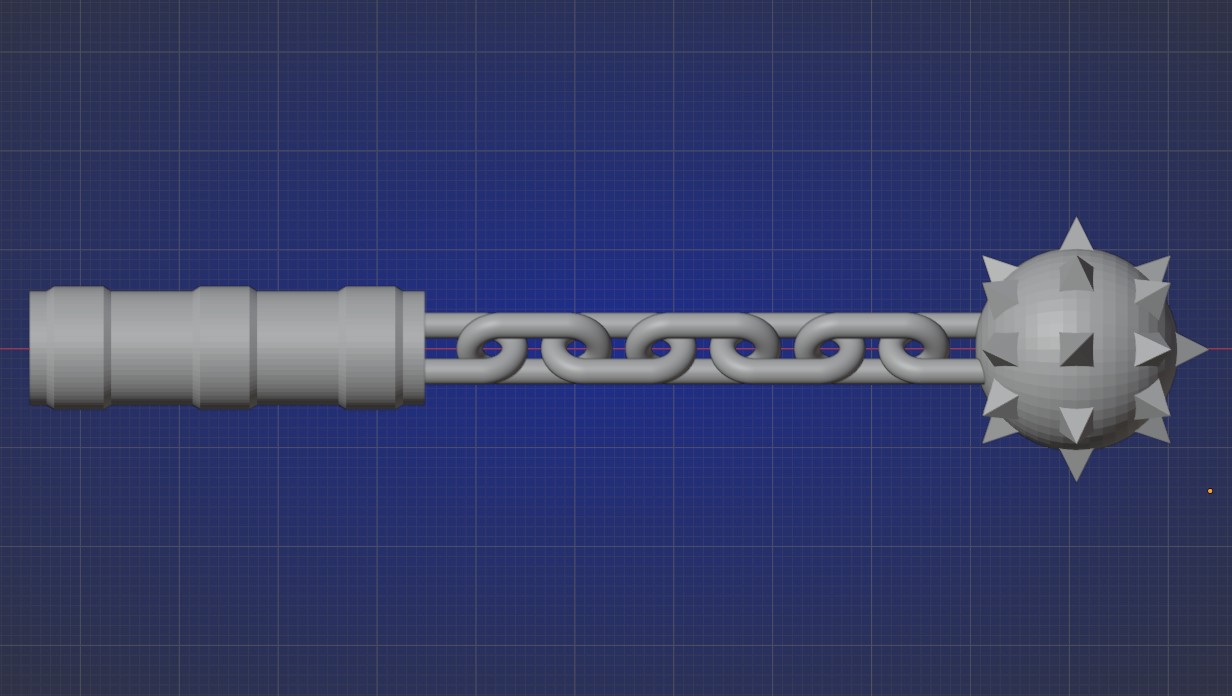 Flail with print-in-place chain