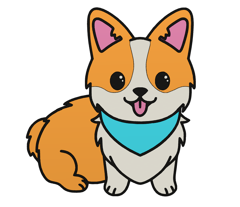 Cute dog - Corgi by T3D.tisk | Download free STL model | Printables.com