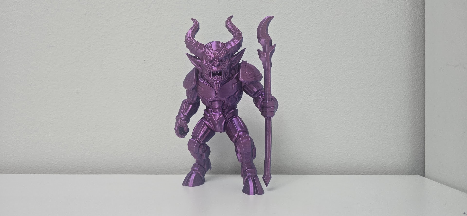 Purple Mecha Demon with Staff Christmas Robot