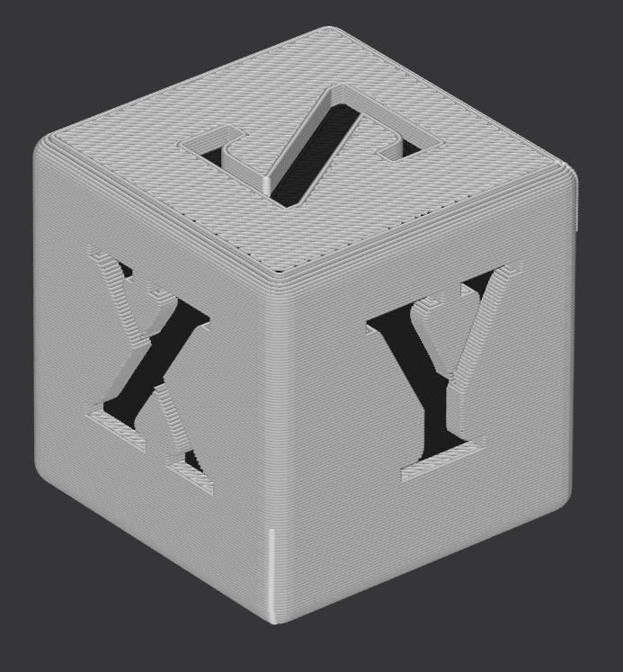Calibration cube (XYZ) fast print