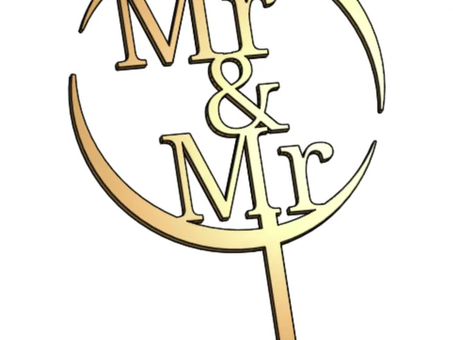 Mr Mr Wedding caketopper
