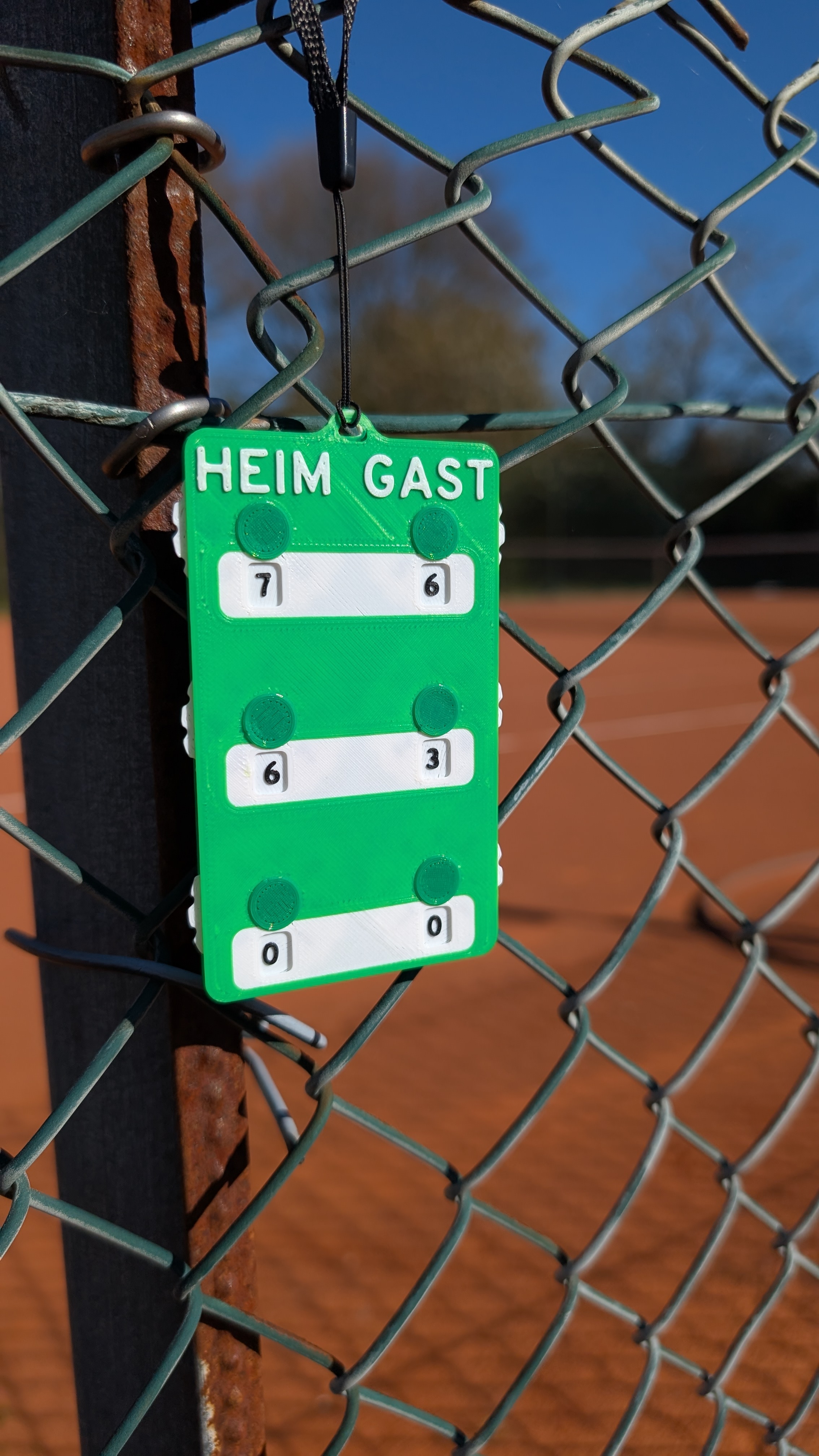 Mini Tennis Scoreboard Charm