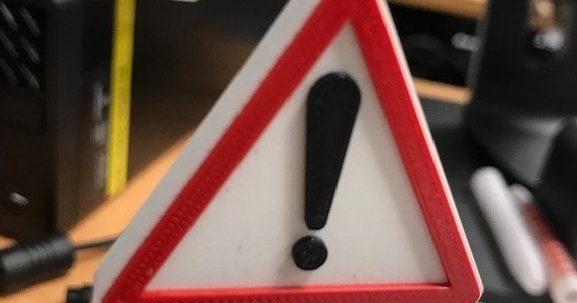Panneau attention danger pour Playmobil by Icare21 | Download free STL model | Printables.com - 3D model önizlemesi