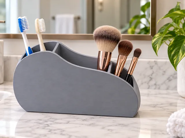 Modern toothbrush/makeup brush organizer