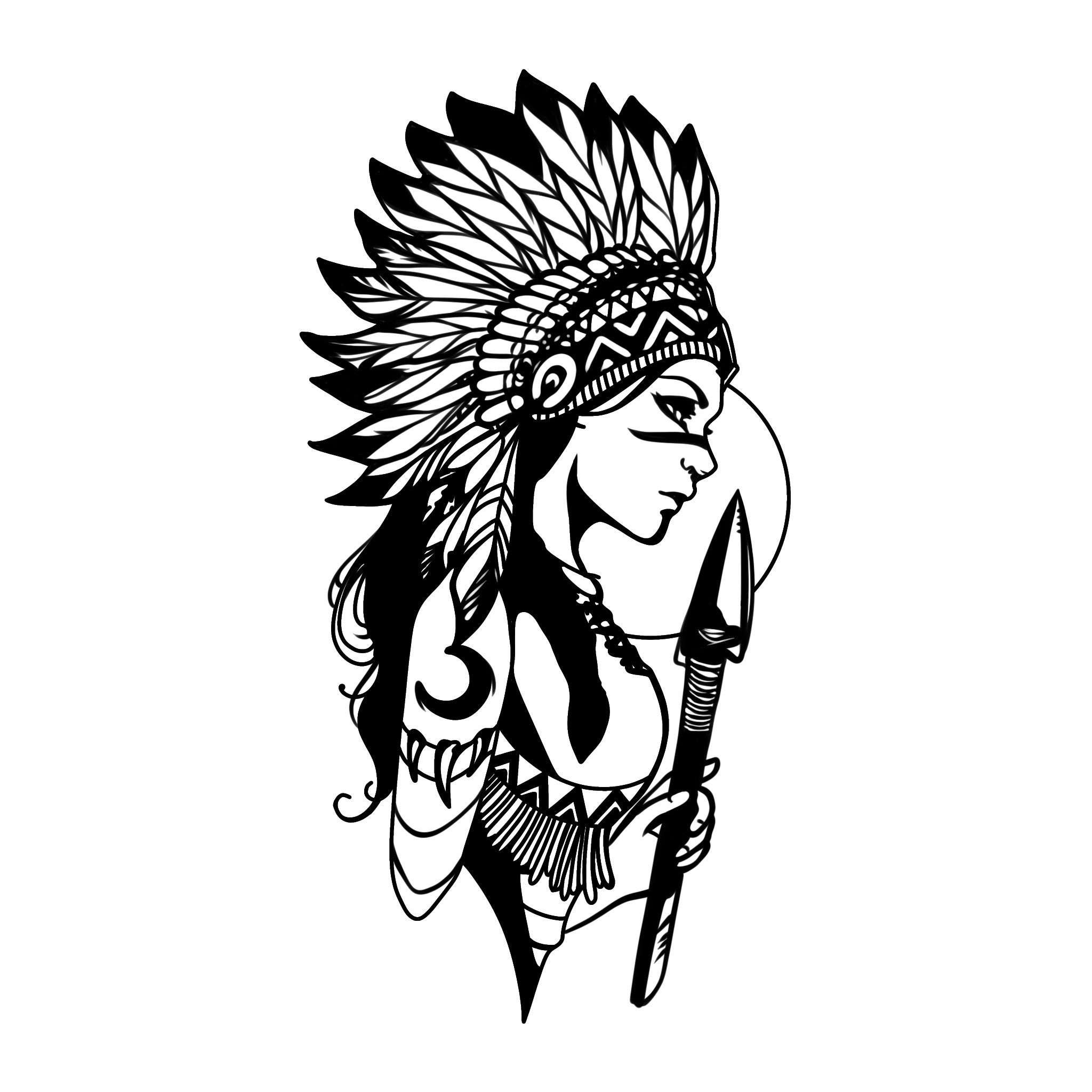 Woman with a spear