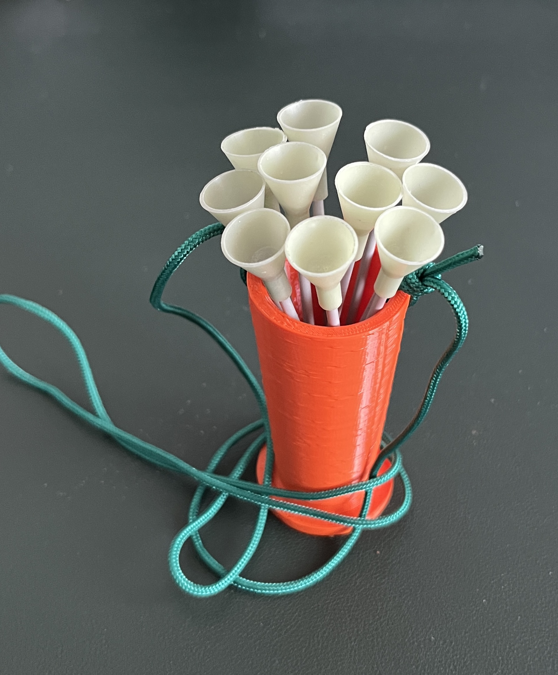 Blowgun quiver/dart storage