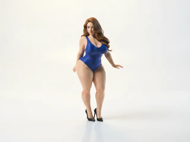Thick Lady Figurine Female Figure 3D Printable